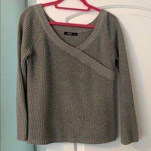 Lunik front wrap Grey Sweater
